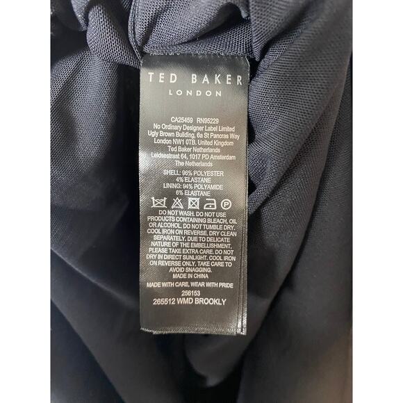 NEW TED BAKER DRESS 10 BROWN FESTIVE HOLIDAYS EVENING - Picture 7 of 16